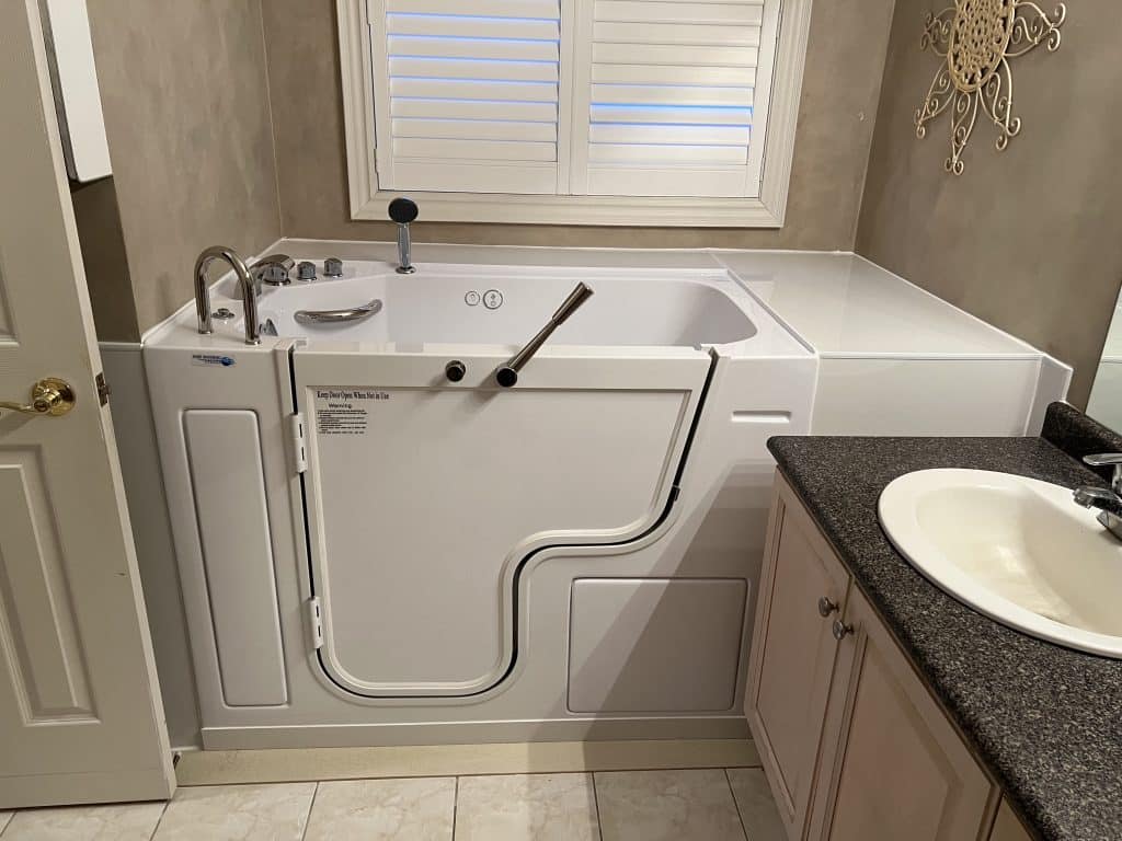 Walk-in bathtub installed by Safe Bathing Canada in Ontario